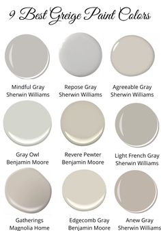 the best neutral paint colors for your home, including grays and whitese tones