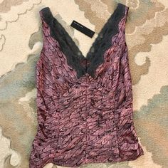 Nwt #2 Purple Camisole For Night Out In Spring, Purple Camisole Tank Top For Night Out, Purple Sleeveless Tank Top For Night Out, Purple Sleeveless Top For Night Out, Sleeveless Purple Top For Night Out, Elegant Purple Camisole Top, Purple Tank Vest Top, Purple Tank Top Vest, Purple Tops With Built-in Bra For Night Out