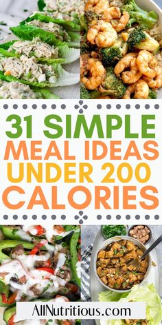 31 simple meal ideas for under 200 calories that are low in carbohydrates