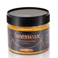 beeswax honey jar on white background