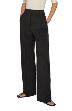 Favorite Daughter The Fiona Wide Leg Pants | Nordstrom Row Aesthetic, Service Outfits, Girl Office, Fall Fashion Colors, Office Fits, Capsule Wardrobe Outfits, Fashion Capsule Wardrobe, Color Trends Fashion, Black Jeans Outfit