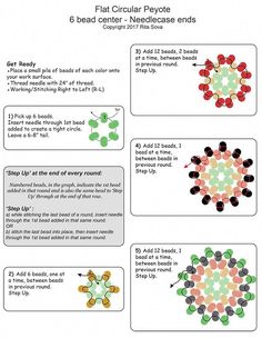 the instructions for how to make a circular bead