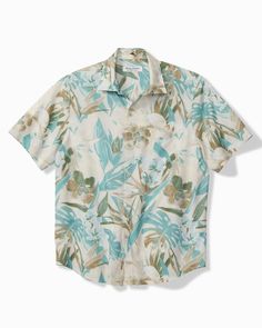 Vibrant flora in rainbows of hues inspire a button-down style that instantly emboldens your wardrobe, while offering you the comfort you deserve in its ultra-breathable design. Tropical Print Button-up Shirt For Beach Season, Relaxed Fit Tropical Hawaiian Button-up Shirt, Tropical Print Button-up Hawaiian Shirt For Beach, Tommy Bahama Mens Shirts, Palm Tree Print Button-up Hawaiian Shirt For Beach, Mesh Shirt, Short Sleeve Button Up, Tommy Bahama, Tropical Flowers