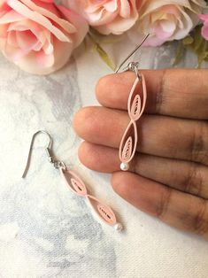 Teardrop dainty minimalist earrings Anniversary gift for | Etsy White Teardrop Earrings Feminine Style, Pink Sterling Silver Earrings For Birthday, White Teardrop Feminine Earrings, Elegant Nickel-free Pink Earrings, Elegant Personalized Adjustable Earrings, Pink Minimalist Jewelry For Anniversary, Elegant Pink Teardrop Earrings, Hypoallergenic Pink Earrings As A Gift For Her, Hypoallergenic Feminine Earrings For Gift