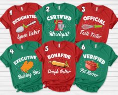 Christmas Baking Shirts Christmas Cookie Shirt Matching Family Shirts Family Christmas Shirt Baking Crew Shirts toddler baby women christmas DZN511 👉Adult Unisex T-Shirt brand is BELLA + CANVAS - 100% Airlume combed and ringspun cotton (fiber content may vary for different colors) - Light fabric (4.2 oz/yd² (142 g/m - Retail fit - Tear away the label - Runs true to size 👉Youth T-Shirt brand is GILDAN - 100% Cotton (fiber content may vary for different colors) - Light fabric (5.3 oz/yd² (180 g/m - Classic fit - Tear away the label - Runs true to size 👉Infant/Toddler/Bodysuit brand is RABBIT SKINS - 100% Combed ringspun cotton (fiber content may vary for different colors) - Light fabric (4.5 oz/yd² (153 g/m - Tear away the label 👉Unisex Jersey Tank brand is BELLA + CANVAS - Extra Light f Christmas Crew Shirts, Christmas Shirts For Men, Christmas Cookie Shirt, Cookie Baking Crew, Cookie Shirt, Matching Family Shirts, Family Shirts Matching, Xmas Shirts, Family Christmas Shirts