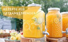 three mason jars filled with oranges and lemonade