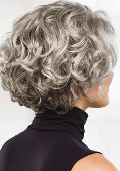 Short Permed Hair, Short Curly Hairstyles For Women, Grey Curly Hair, Curly Hair Photos, Short Curly Haircuts, Medium Curly Hair Styles, Messy Short Hair, Short Grey Hair, Edgy Short Hair