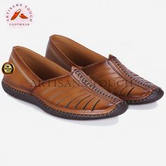 Welcome to our exclusive collection of Premium Quality Leather Punjabi Mojari Traditional Men's Groom Shoes, where tradition meets luxury in every step. Handcrafted with precision and care, our mojari shoes are the epitome of sophistication and style for the modern groom. Crafted from premium quality leather, our Punjabi Mojari shoes are a testament to sustainability and durability. Each pair is thoughtfully made to stand the test of time, ensuring that you can cherish them for years to come. Say goodbye to disposable fashion and hello to timeless elegance with our sustainable shoes. Safety is paramount, which is why our shoes are equipped with a nonslip rubber sole. Whether you're walking down the aisle on your wedding day or hitting the dance floor at a party, you can step with confidenc Traditional Leather Slip-ons For Formal Occasions, Traditional Brown Slip-on Loafers, Traditional Formal Loafers With Rubber Sole, Traditional Formal Slip-ons With Round Toe, Traditional Round Toe Slip-ons For Formal Occasions, Traditional Leather Sole Slip-on Loafers, Traditional Leather Slip-ons For Formal Wear, Traditional Formal Leather Shoes With Rubber Sole, Traditional Formal Slip-ons With Leather Sole