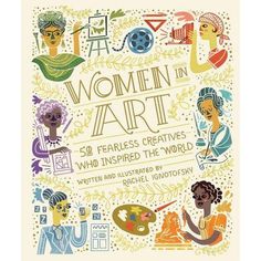 a book cover with an image of women in different colors and designs on the front