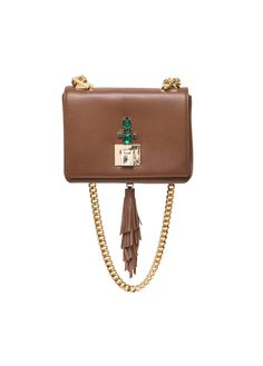 "Brown Woman bag from PARIS collection. Limited edition Emerald Green Leather Bag with Gold plated chain and Real Swarovski Crystals. Bag can be worn in three ways - as crossbody bag, as shoulder bag and - double chain for handbag! This high quality leather bag is made by Anna Kruz, Baltic Designer. *Free EXPRESS SHIPPING worldwide, carefully packed in beautiful black box with dust bag - ready gift! Designer leather bag is made of real high quality lambskin leather that is produced in the best I Crystals Bag, Green Leather Bag, Mint Bag, Designer Leather Bags, Woman Bag, Brown Shoulder Bag, Brown Leather Bag, Tassel Bag, Double Chain