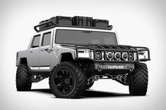 the hummer is an off - road vehicle designed to look like a monster truck