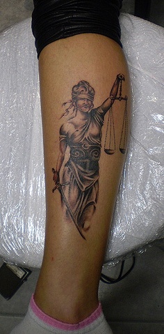 Tattoo by Grga  Lady Justice Themis Tattoo, Lady Justice Tattoo, T1d Tattoo, Veritas Aequitas, Police Tattoo, Metallica Tattoo, Justice Tattoo, Holiday Quote, Libra Tattoo