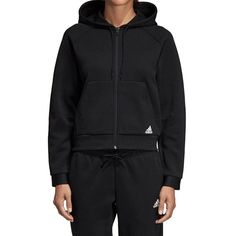 Women's adidas W MH HOODIE Sports Stylish Hooded Cardigan Black Hoodie DU6570 Adidas Hoodies, Adidas Shoes Women, Training Clothes, Adidas Outfit, Adidas Hoodie, Hooded Cardigan, Cardigan Black, Casual Design, Workout Hoodie