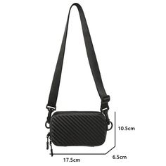 UAKISS - Simple Lightweight Box Bag Unisex Trendy Diagonal Striped Shoulder Bag Soft PU Leather pressed shell Men's Messenger Bag Durable Black Square Shoulder Bag, Black Square Shoulder Bag For Outdoor, Outdoor Rectangular Shoulder Bag, Rectangular Shoulder Bag With Zipper Pouch For Outdoor, Men's Messenger Bag, Y2k Shoulder Bag, Denim Crossbody, Floral Bags, Canvas Crossbody Bag