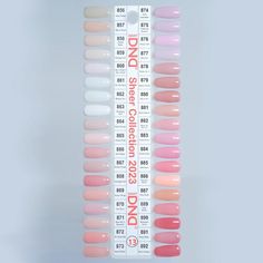 DND Sheer Collection 36 Colors Duo Gel Polish Sheer Color Nails, Dnd Sheer Pink Gel Nails, Nude Polish For Black Women, Dnd French Manicure, Ballet Pink Nails Gel, Liquid Gel Full Set Nails, Sheer Nails Gel, French Base Color, Dnd Sheer Collection 2023