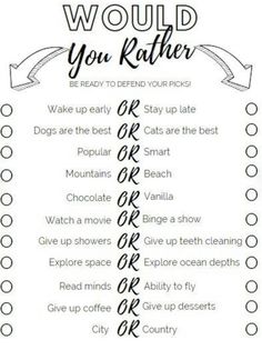 the words would you rather know what to do with your wedding day checklist?