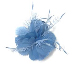 Cornflower Blue Feather Fascinator A contemporary feather fascinator for any special occasion such as weddings, the races or ladies day Approx 15cm diameter Blue Feathered Fascinator For Races, Blue Feather Fascinator For Races, Blue Feather Trim Headpiece For Wedding, Blue Wedding Headpiece With Feather Trim, Blue Feathered Wedding Fascinator, Fascinator Hair, Race Party, Feather Fascinators, Blue Feather