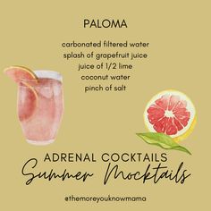 an ad for the summer cocktails menu with grapefruit and watermelon