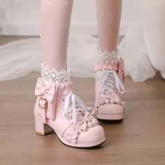 Customized Product. is not eligible for return. Ship In 5-12 Days.Fabric Material: PuColor: Black. White. PinkHeels Height: 5cm/1.97" Cute Spring Heels With Round Toe, Pink Kawaii Closed Toe Heels, Harajuku Style Round Toe Synthetic Heels, Kawaii Platform Heels With Round Toe, Cute High Heel Spring Boots, Cute High Heel Boots For Spring, Spring Cute High Heel Boots, Pink Harajuku Heels For Party, Pink Harajuku Style Party Heels