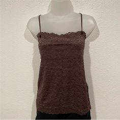 Size L Brand New, No Tags ** Top Rated Seller ** Same Day Shipping Or Next Day ** All Reasonable Offers Welcomed ** 10% Discounts Bundles ** New Listings Daily! Brown Stretch Camisole For Summer, Stretch Brown Camisole For Summer, Chic Sleeveless Lace Top With Built-in Bra, Brown Stretch Cami Tank Top, Brown Summer Camisole Cami, Brown Summer Camisole, Brown Stretch Cami Top, Stretch Brown Cami Top, Brown Fitted Cami Tank Top