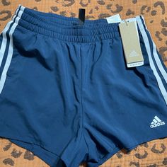 Nwt Size Xs Casual Blue Adidas Athletic Shorts, Casual Adidas Blue Athletic Shorts, Adidas Blue Workout Shorts, Casual Adidas Blue Shorts, Casual Blue Adidas Shorts, Adidas Blue Shorts For Summer, Adidas Blue Shorts With Three Stripes, Blue Shorts With Three Stripes For Summer, Adidas Blue Athleisure Athletic Shorts