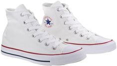 Converse Womens Shoes All Star High Optical White Shoes All Star, White Converse Outfits, Tenis Converse, Mens High Top Shoes, Converse Womens