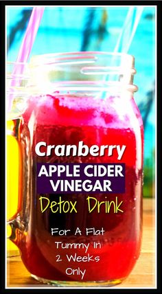 Acv And Cranberry Juice, Cranberry Detox Drink, Cranberry Juice Detox, Cranberry Apple Cider, Cranberry Detox, Detox Drinks Fat Burning, Cranberry Drinks, Apple Cider Vinegar Detox Drink, Apple Cider Vinegar Detox