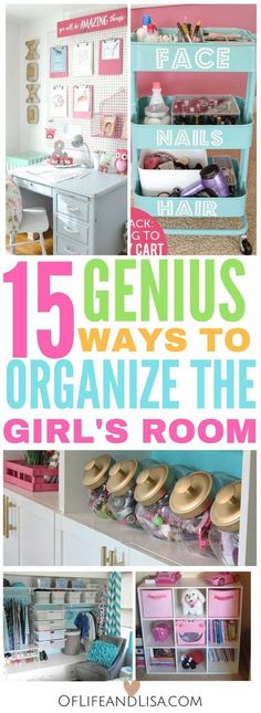 I love these budget-friendly ways to organize my girls bedroom. I love these bedroom organization ideas! Girls Bedroom Organization, Bedroom Organization Ideas, Girls Room Organization, Bedroom Organization, Ways To Organize, Teen Girl Bedroom, Creative Bedroom