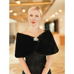 Category:Shawls,Women's Wrap,Faux Fur Wraps; Embellishment:Feathers / Fur; Season:Fall  Winter; Fabric:Terylene; Sleeve Length:Sleeveless; Tips:Only Wraps; Style:Elegant,Pure; Occasion:Party Evening Wear,Wedding; Trends:Elegant; Listing Date:09/27/2023; Production mode:Self-produce; Shoulder:; Size chart date source:Provided by Supplier.; Length:null Black Shawl Wedding, Winter Outside, Cocktail Dress Elegant, Faux Fur Shawl, Faux Fur Wrap, Wedding Party Accessories, A Line Cocktail Dress, Fall Wedding Guest, Fur Wrap