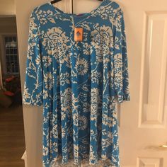 Mountain Mama”S Tunic/Dress Can Be Worn With Leggings Or Without. 95poly/5spandex Casual Blue Elastane Dresses, Blue Summer Dress In Elastane, Blue Elastane Dress For Summer, Blue Stretch Printed Dress, Stretch Blue Printed Dress, Blue Printed Stretch Dress, Tunic Dress, Checks, Tunic Tops