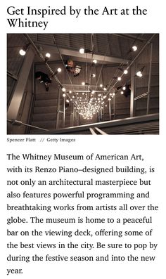 an article about the museum of american art, written in black and white with text