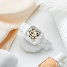 RADO True Square Automatic Open Heart White Ceramic Unisex Watch R2707– Time Machine Plus Ceramic Skeleton, First Watch, Heart Watch, Swiss Luxury Watches, Swiss Luxury, Ceramic Watch, Bridal Fashion Jewelry, Unisex Watches, Large Jewelry