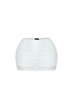 Low rise mini skirt featuring double lining for a tight fit Shorts under lining Slip on closure Runs true to size White Fitted Skirt With Short Inseam, White Stretch Mini Skirt, Stretch Mini Skirt For Party, Party Mini Skirt With Stretch, White Mini Skirt With Lined Short Inseam, White Mini Skirt With Short Inseam And Lined Detail, White Lined Mini Skirt With Short Inseam, White Mini Skirt With Lined Detail, Short Stretch Skirt For Night Out