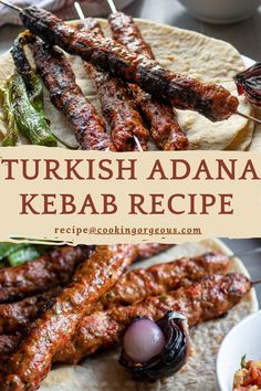 Ground Lamb shish kebab made with hand-minced lamb, lamb fat and spices, grilled on the BBQ. Turkish Adana Kebab Recipe, Adana Kebab Recipe, Adana Kebab, Turkish Chicken, Turkish Food Recipes, Turkish Kebab, Kebab Recipe, Shish Kabobs, Shish Kebab