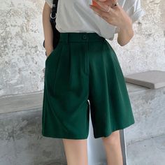 Loose Wide Leg Elegant Office Shorts Pants – Nada Outfit Land Wide Leg Shorts, Elegant Office, Fashion Aesthetics, Shorts Pants, Office Wear, Short Pants, Pretty Outfits, Outfit Of The Day, Trendy Fashion