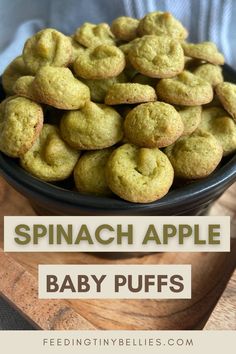 Spinach apple baby puffs Recovery Recipes, Homemade Baby Snacks, Baby Puffs, Healthy Toddler Snacks