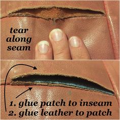 how to remove leather from the inside of a jacket with nail polish and glue on it