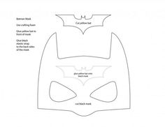 the batman mask is cut out and ready to be sewn