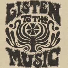 the logo for listen to the music, with an image of a tree on it