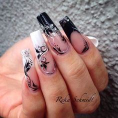 Simple Black Nails, 2023 Nails, Seasonal Nails, Manicure Nails, Nail Swag, Nails 2020