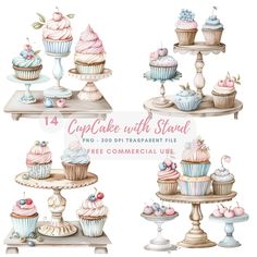 cupcakes with stand clipart - commercial use for commercial use on personal and commercial use