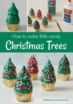 how to make little candy christmas trees