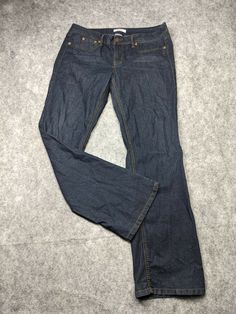 BONGO Jeans Women's size 17 Mid Rise Boot Cut Blue Denim 38 x 32 These are previously owned jeans that have shrunk slightly from washings. Actual Measurements: 9 inch rise, 32 inch inseam, and 38 inch waist  Very Good Pre Owned Condition All photos are of actual item(s) Due to different screens, the color may be slightly different from pictured. Ships via USPS Priority Mail Please check out our store and other auctions for items such as theme park souvenirs, toys, vintage collectables, Pyrex, an Worn Out Jeans, Bongo Jeans, Vintage Wash Jeans, Vintage Collectables, 2000s Clothes, Jeans Womens, Boot Cut Jeans, Dream Clothes, Vintage Jeans