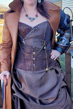 Transform your look with this Aesthetic Steampunk Corset, beautifully worn by our model. Whether you're gearing up for a cosplay event or looking to elevate your everyday style, this corset is a must-have. Discover more unique steampunk pieces at My Steampunk Style and embrace the allure of the past with a modern twist. 🌟
.
#SteampunkStyle #Victorian #UniqueFashion #Corset #Vintage #Steampunk #Cosplay RenFaire #Costume #Halloween Steampunk Corset Dress For Cosplay, Steampunk Fitted Corset Belt For Festivals, Brown Steampunk Corset Dress For Costume Party, Fitted Steampunk Corset Dress For Cosplay, Steampunk Corset Dress For Festivals, Steampunk Corset For Festival, Steampunk Corset Dress For Festival With Corset Back, Steampunk Corset Back Dress For Festival, Steampunk Corset Dress With Fitted Bodice