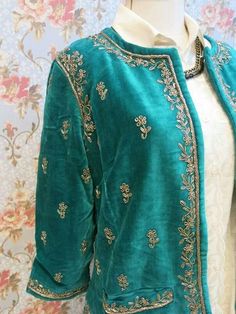 Valvet Work Blouse, Valvet Work Suit, Velvet Jackets Women Indian, Valvet Suits, Womans Outfit, Zara Coats, Embroidery Jacket, Trendy Embroidery