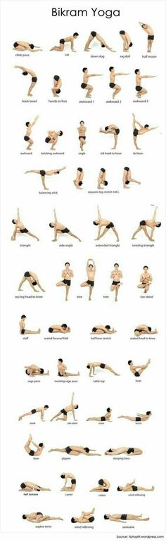 an image of a woman doing yoga poses in different positions, including the legs and arms