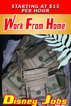 the work from home poster is full of money