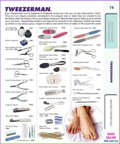 Tweezerman - Manicure & Pedicure Tools #beautyproducts Manicure And Pedicure Tools, Pedicure Tools How To Use, Nail Tools How To Use, Pedicure Video, Nail Tech Tools, Nail Tech School, Pedicure Tips, Emerald Nails, Diy Pedicure