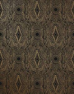 an image of a brown and black wallpaper with geometric designs on it's surface