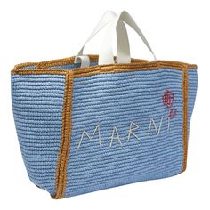 Marni light blue Sillo shoulder bag, 2 handles, 2 straps, frontal embroidered logoComposition: 100% Viscosa Idea Design, Handles, Light Blue, Shoulder Bag, Marketing, Blue, Color, Design